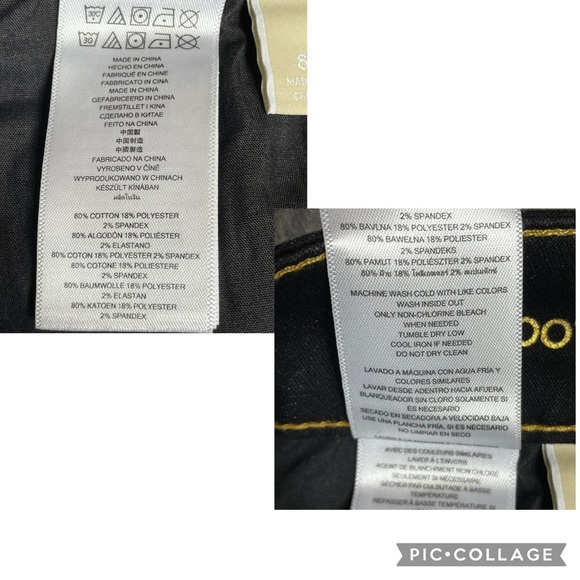 Michael Kors Dark Blue/Black Boot Cut Dressy Casual Closet Staple Jeans - Sz 8 - Picture 4 of 15